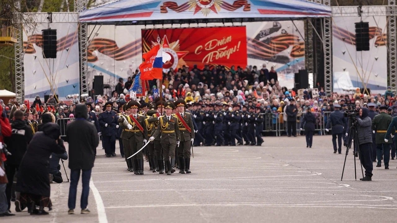 В Вологде прошел парад войск Вологодского гарнизона, посвященный 79-й годовщине Победы в Великой Отечественной войне.